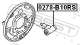 Febest 0278-B10RS Rear Wheel Brake Cylinder