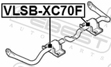 Febest VLSB-XC70F Front Stabilizer Bar Bush D22.4