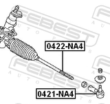 Febest 0422-NA4 Steering Tie Rod