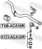 Febest TSB-ACA30R Rear Stabilizer Bar Bush D22
