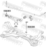 Febest 1520-M11 Ball Joint Front Lower Arm