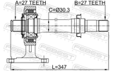 Febest 0312-LX15RH Axle Half Shaft Right 27X347X27