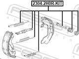 Febest 2304-2H0R-KIT Brake Shoe Fitting Kit