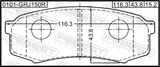 Febest 0101-GRJ150R Pad Kit, Disc Brake, Rear
