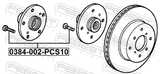 Febest 0384-002-PCS10 Wheel Stud PCS 10