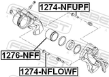 Febest 1274-NFLOWF Front Caliper Slide Pin