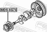 Febest MDS-6G74 Crankshaft Pulley 6G74