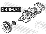 Febest NDS-QR25 Crankshaft Pulley QR25DE