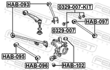 Febest 0329-007 Camber Adjusting Eccentric Bolt