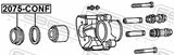Febest 2075-CONF Front Brake Caliper Repair Kit (Set For One Side)
