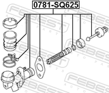 Febest 0781-SQ625 Clutch Master Cylinder