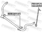 Febest 1623-207RH Front Right Stabilizer Link / Sway Bar Link