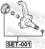 Febest SET-001 Repair Kit Seal Sub-Assy Steering Knuckle