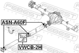 Febest VWCB-2H Drive Shaft Bearing