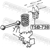 Febest TSB-738 Rear Bumper Spring