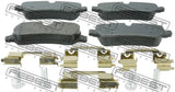 Febest 2901-DIIIR Pad Kit, Disc Brake, Rear - Kit