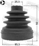 Febest 0215-R51T Boot Inner CV Joint Kit 85.3X92X25.3