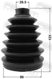 Febest 0417P-KB4 Boot Outer CV Joint Kit Pvc 86X123X26.5
