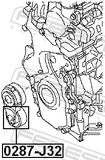 Febest 0287-J32 Pulley Tensioner Kit