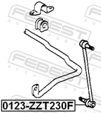 Febest 0123-ZZT230F Front Stabilizer Link / Sway Bar Link