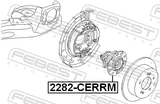 Febest 2282-CERRM Rear Wheel Hub