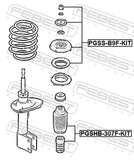 Febest PGSHB-307F-KIT Boot With Jounce Bumper Front Shock Absorber Kit