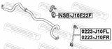 Febest NSB-J10E22F Front Stabilizer Bar Bush D22