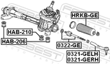 Febest 0321-GELH Steering Tie Rod End Left