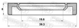 Febest 95BBY-21390808X Camshaft Oil Seal 19.6X39.3X8X8