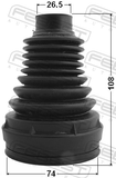 Febest 1615P-220 Boot Inner CV Joint Kit Pvc 74X108X26.5