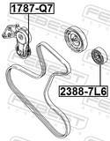 Febest 1787-Q7 Tension Pulley