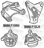 Febest BMM-F10RH Right Engine Mount (Hydro)