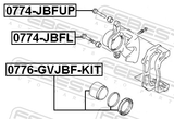 Febest 0776-GVJBF-KIT Repair Kit, Front Caliper Piston D60.6