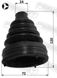 Febest 3215-STST Boot Inner CV Joint Kit 72X120X24