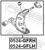 Febest 0524-GFRH Right Front Arm