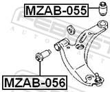 Febest MZAB-056 Front Bushing, Front Control Arm