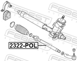 Febest 2322-POL Steering Tie Rod