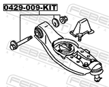 Febest 0429-009-KIT Repair Kit, Camber Adjusting Eccentric Bolt