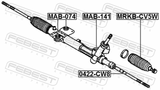 Febest 0422-CW8 Steering Tie Rod