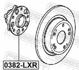 Febest 0382-LXR Rear Wheel Hub