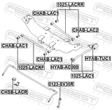 Febest 1025-LACRR Rear Transverse Link