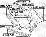 Febest BMAB-025 Rear Rod Bushing