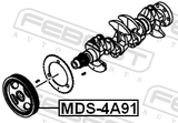 Febest MDS-4A91 Crankshaft Pulley