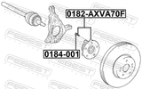 Febest 0182-AXVA70F Front Wheel Hub