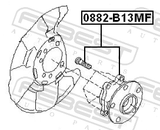 Febest 0882-B13MF Front Wheel Hub