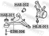 Febest 0398-006 Bolt