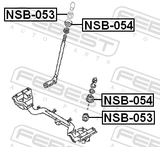 Febest NSB-053 Front Strut Rod Cushion