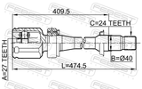 Febest 0111-ACV30RH Inner CV Joint Right 27X40X24