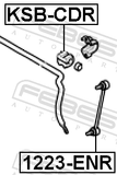 Febest KSB-CDR Rear Stabilizer Bar Bush D13.8