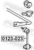 Febest 0123-023 Rear Stabilizer Link / Sway Bar Link